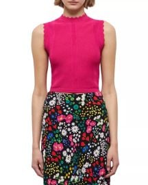 The Kooples Romantic Mixed Knit Crop Top Bloomingdales at Bloomingdales