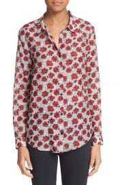 The Kooples Rose Print Cotton and Silk Shirt at Nordstrom