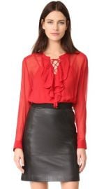 The Kooples Ruffle Front Blouse at Shopbop