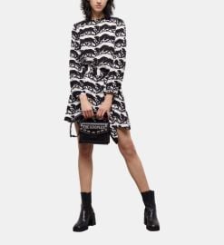 The Kooples Short Dress With Printed Belt ShopSimon at Shop Simon