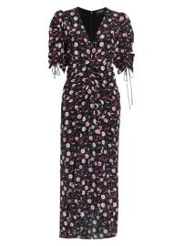 The Kooples Short-Sleeve Printed V-Neck Long Dress  SaksFifthAvenue at Saks Fifth Avenue