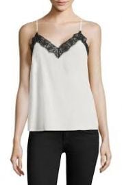 The Kooples Silk and Lace Trim Camisole at Saks Fifth Avenue