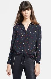 The Kooples Star Print Cloquand233 Dobby Blouse at Nordstrom