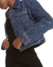 The Kooples Studded Denim Jacket Bloomingdales at Bloomingdales