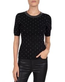 The Kooples Studded Short-Sleeve Crewneck Top Women - Bloomingdale s at Bloomingdales