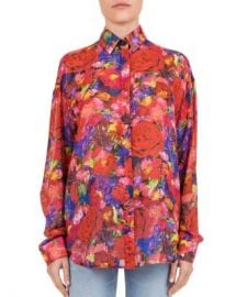 The Kooples Summer Night Floral Print Silk Shirt Women - Bloomingdale s at Bloomingdales