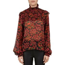 The Kooples Tops The Kooples Floralprint Silk Blouse Size Small Poshmark at Poshmark