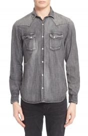 The Kooples Trim Fit Denim Western Shirt at Nordstrom