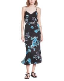 The Kooples V Neck Midi Slip Dress Bloomingdales at Bloomingdales