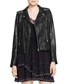 The Kooples Waxed Lace Moto Jacket at Bloomingdales