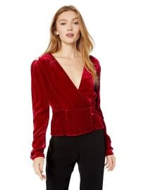 The Kooples Women s Women s Deep V-Neck Long Sleeve Party Blouse at Amazon