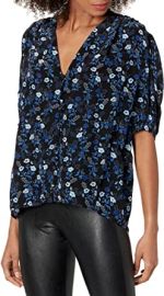 The Kooples Women39s Short Puffed Sleeve Floral Printed Top at  Womens Clothing store at Amazon