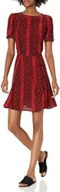 The Kooples Women39s Snake Print Dress red 3 at  Womens Clothing store at Amazon