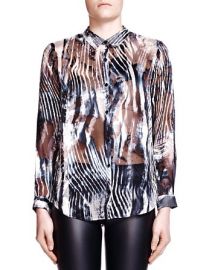 The Kooples Zebra Burnout Print Shirt at Bloomingdales