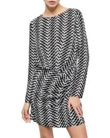 The Kooples Zig Zag Long Sleeve Mini Dress Bloomingdales at Bloomingdales