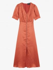 The Kooples button down silk crepe dress at Selfridges