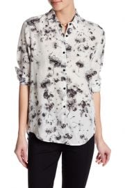 The Kooples printed button up silk shirt at Nordstrom Rack