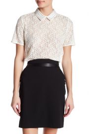 The Kooples short sleeve crochet shirt at Nordstrom Rack