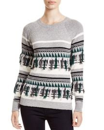 The Lane Fair Isle Fringed Crewneck Sweater at Bloomingdales