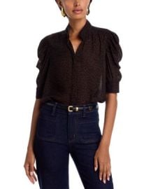 The Leopard Gillian Silk Top at Bloomingdales