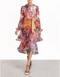 The Lovestruck Flounce Midi Dress  at Zimmermann