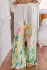 The Lyrebird Silky Pajama Pants at Anthropologie