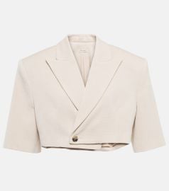 The Mannei Wjosa short sleeve cropped blazer at Mytheresa