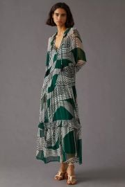 The Marais Printed Chiffon Maxi Dress at Anthropologie