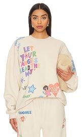 The Mayfair Group Angels All Around You Crewneck In Cream at Revolve