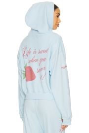 The Mayfair Group Life Is Sweet Waffle Hoodie In Blue at Revolve