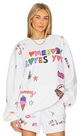 The Mayfair Group Somebody Loves You Crewneck In White at Revolve