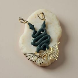 The Medusa Earrings at Meesha Farzaneh