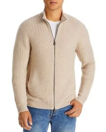 The Mens Store at Bloomingdales Wool Cashmere Textured Full Zip Mock Neck Sweater - 100 Exclusive Bloomingdales at Bloomingdales