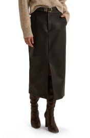 The Meyer Faux Leather Midi Skirt at Nordstrom