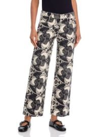 The Mid Rise Rambler Zip Ankle Jeans in Curlycue Black And Cream at Bloomingdales