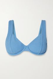 The Millie Seersucker Underwired Bikini Top by Skin at Net A Porter