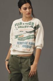 The Niki Bubble Sweatshirt By Pilcro at Anthropologie