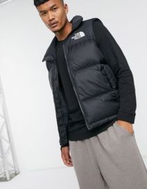 The North Face 1996 Retro Nuptse Tank in Black at ASOS