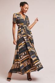 The Odells Macie Wrap Maxi Dress at Anthropologie