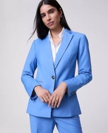 The One Button Blazer in Luxe Twill at Ann Taylor