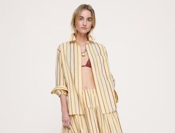 The Oversized Shirt in Cotton Poplin Banana Republic at Banana Republic