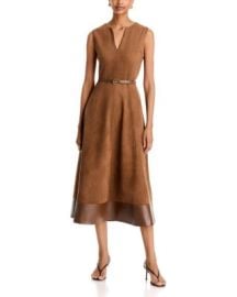 The Paisley Belted Faux Suede Dress at Bloomingdales