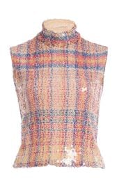 The Piper Paillette Mock Neck Tank Top By Brandon Maxwell at Moda Operandi