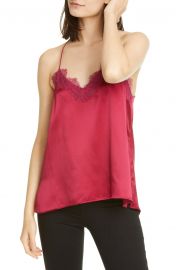 The Racer Lace Trim Silk Camisole at Nordstrom