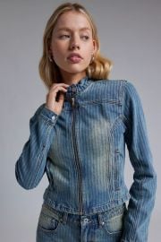 The Ragged Priest Ripley Denim Moto Jacket at Urban Outfitters