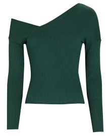 The Range Tilted Alloy Rib Knit Top at Intermix