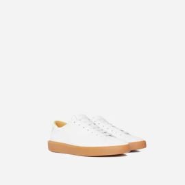 The ReLeather Tennis Shoe White Gum Sole at Everlane