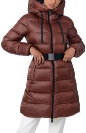 The Recycled Planet Company Nadian Belted Water Resistant Recycled Nylon Down Puffer Jacket at Nordstrom