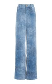 The Reid Velvet Denim Straight-Leg Pants By Brandon Maxwell at Moda Operandi