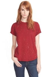 The Roll Sleeve Splatter Tee at Current/Elliott